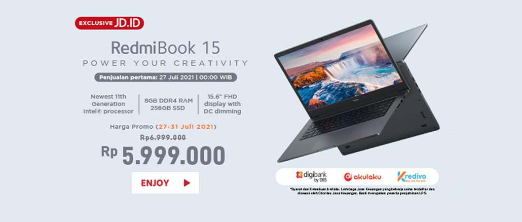 Mitra Penjualan eksklusif RedmiBook 15