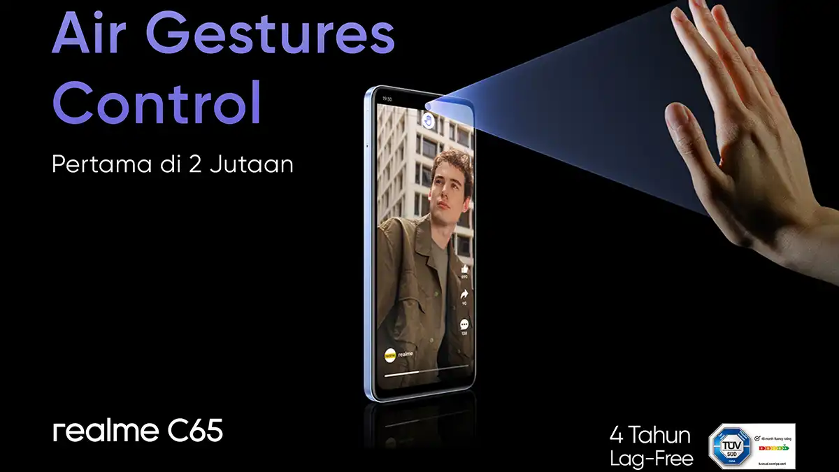realme C65 Air Gestures